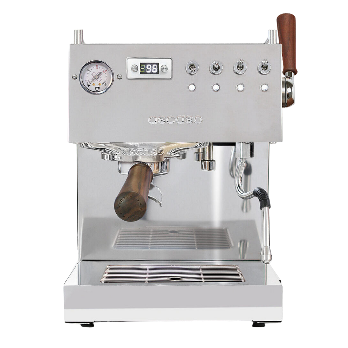 Ascaso Steel DUO Plus V3 Edelstahl oder Rocket Giotto V FAST für Cappuccino – Originalproduktbild bei BaristaYOU