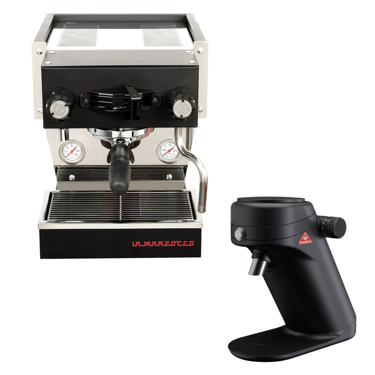 La Marzocco Linea Micra Schwarz mit Mahlkönig X64 SD Schwarz – Originalproduktfoto aus dem BaristaYOU Sortiment