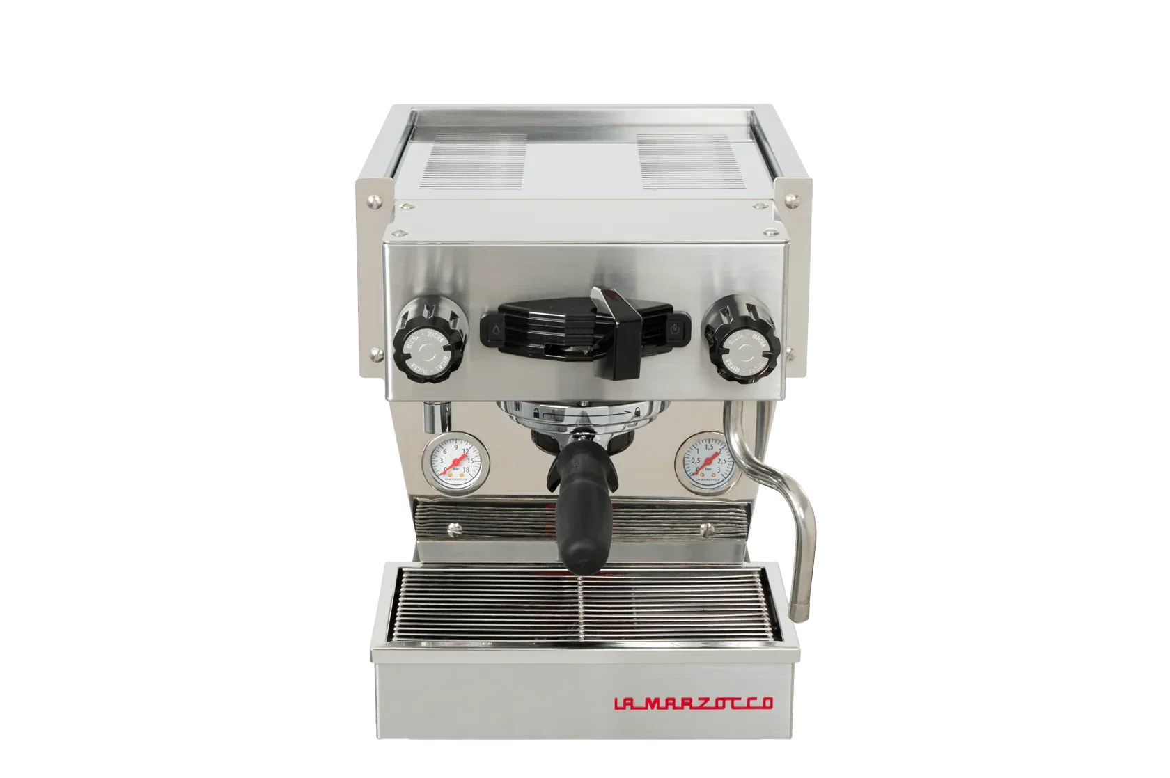 La Marzocco Linea Micra Brushed Steel – Festwasser und Plumb-in-Kit