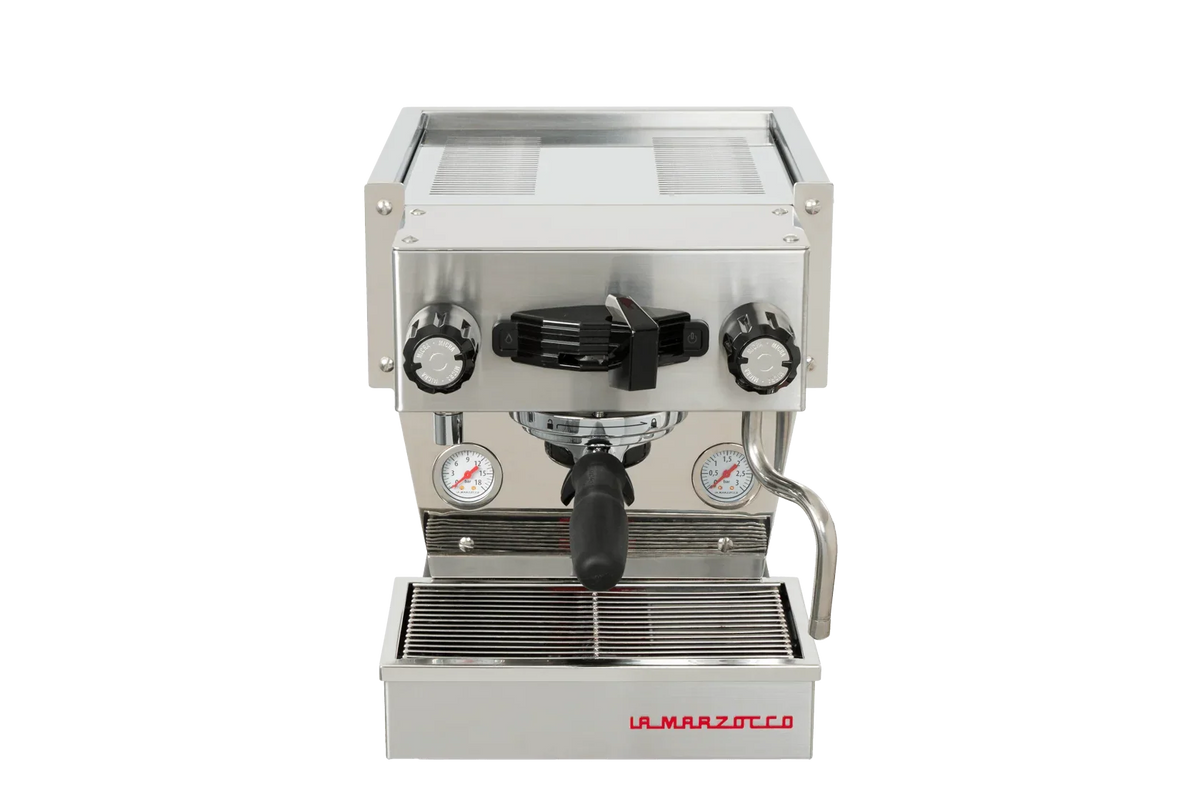 La Marzocco Linea Micra Brushed Steel – Festwasser und Plumb-in-Kit