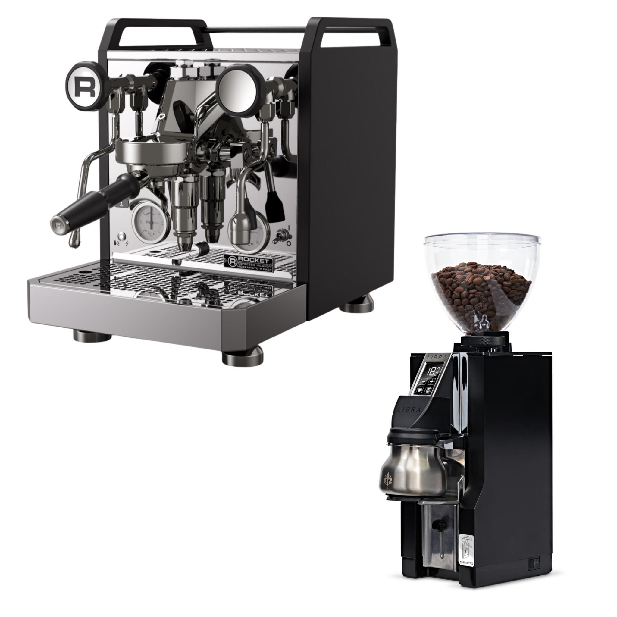 Premium Cappuccino Setup mit Rocket Mozzafiato R FAST und Eureka Libra 65 AP