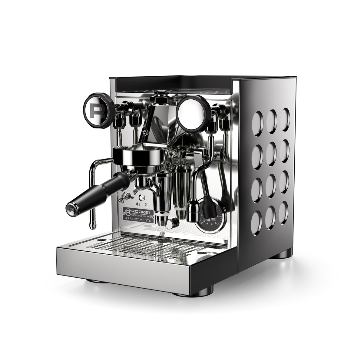 Rocket Appartamento TCA Chrom Weiß E64 WS Weiß Bundle – BaristaYOU Produkt- und Bundle-Foto