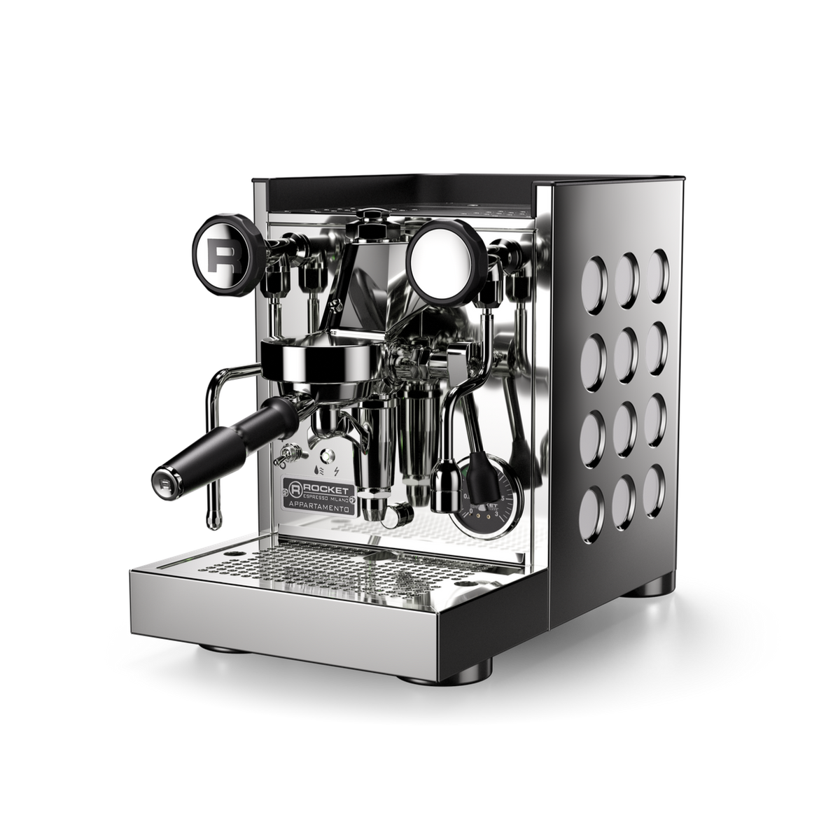 Rocket Appartamento TCA Chrom Weiß E64 WS Weiß Bundle – BaristaYOU Produkt- und Bundle-Foto