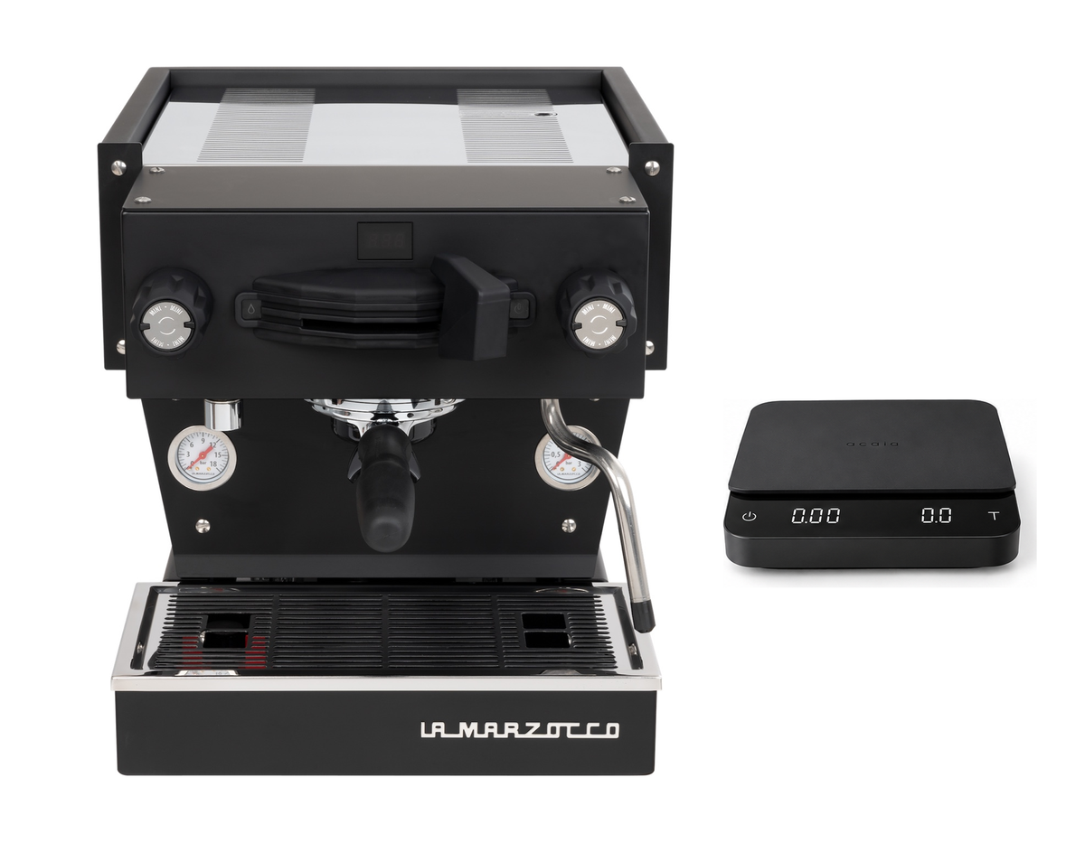 La Marzocco Linea Mini R Schwarz mit Connected Scale – Brew by Weight Bundle