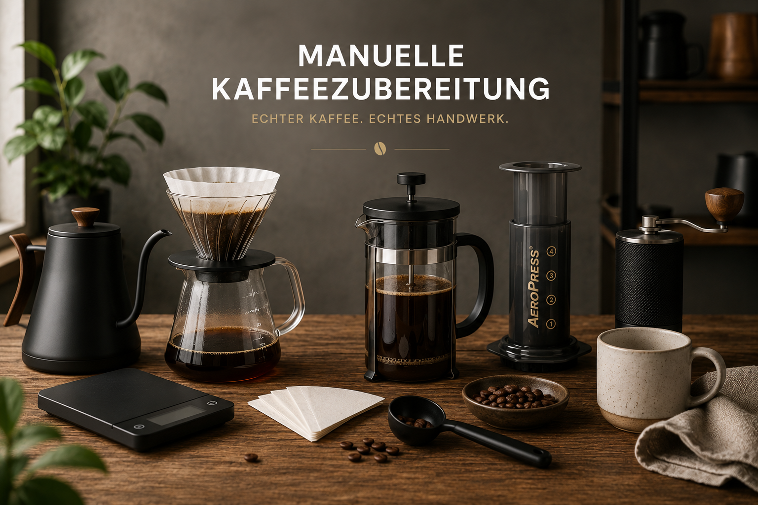 Manuelle Kaffeezubereitung