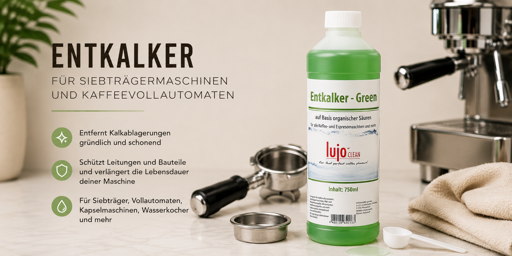 LujoCLEAN Entkalker Green – 750 ml