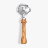 Wiedeman Siebträger 2er Auslauf with olive wood handle, compatible with E61 group, for Rocket machines.