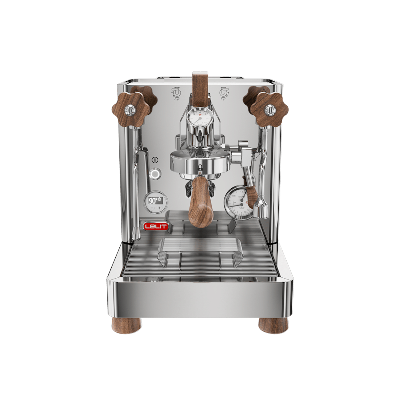 Lelit Bianca V3 Edelstahl Espressomaschine Frontalansicht