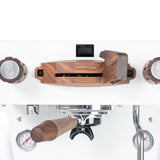 La Marzocco Linea Mini R Weiß mit Walnussholz Seitenansicht