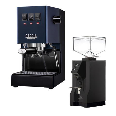 Gaggia Classic Evo Pro E24 Blau + Eureka Mignon Specialità Schwarz Bundle