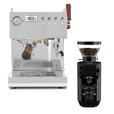 Ascaso Steel DUO Plus PID V3 Stainless Steel & Wood + Mahlkönig E64 WS Black | Bundle