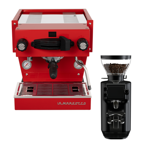 La Marzocco Linea Mini R Rot & Mahlkönig E64 WS Schwarz – Premium Espresso Bundle