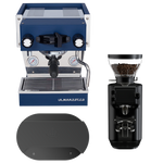 La Marzocco Linea Micra Navy Blau & Mahlkönig E64 WS Schwarz + Sync Scale – Premium Espresso Bundle
