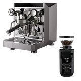 Rocket Giotto V FAST Edelstahl & Mahlkönig E64 WS Schwarz – Grind by Weight Bundle