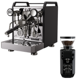 Rocket Mozzafiato R FAST Schwarz & Mahlkönig E64 WS Schwarz – Premium Espresso Bundle