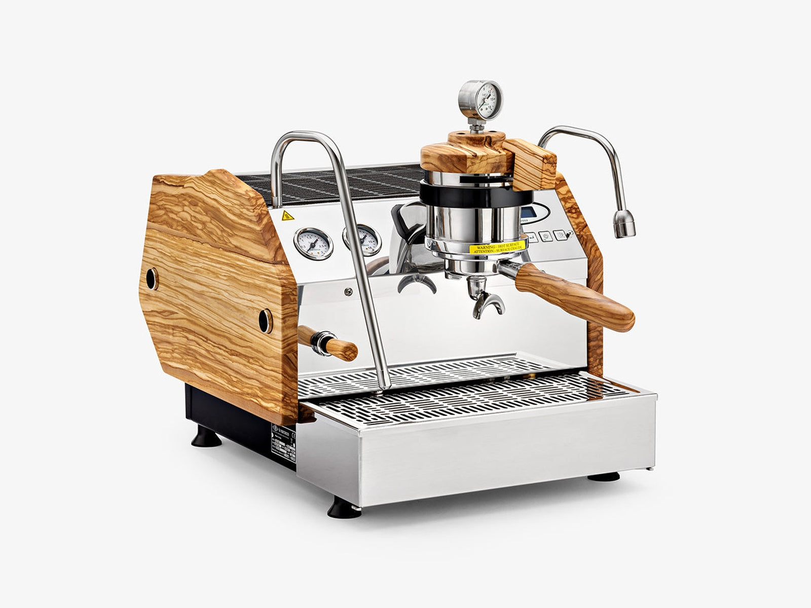 La Marzocco GS3 MP Olivenholzumbau Detailansicht