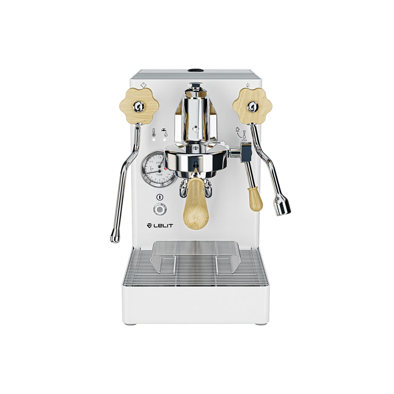 Lelit Mara X V2 Weiß Espressomaschine Frontalansicht