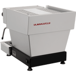 La Marzocco Linea Mini R in Grau Dreiviertelansicht von hinten