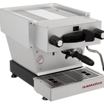La Marzocco Linea Mini R in Grau Dreiviertelansicht von vorne