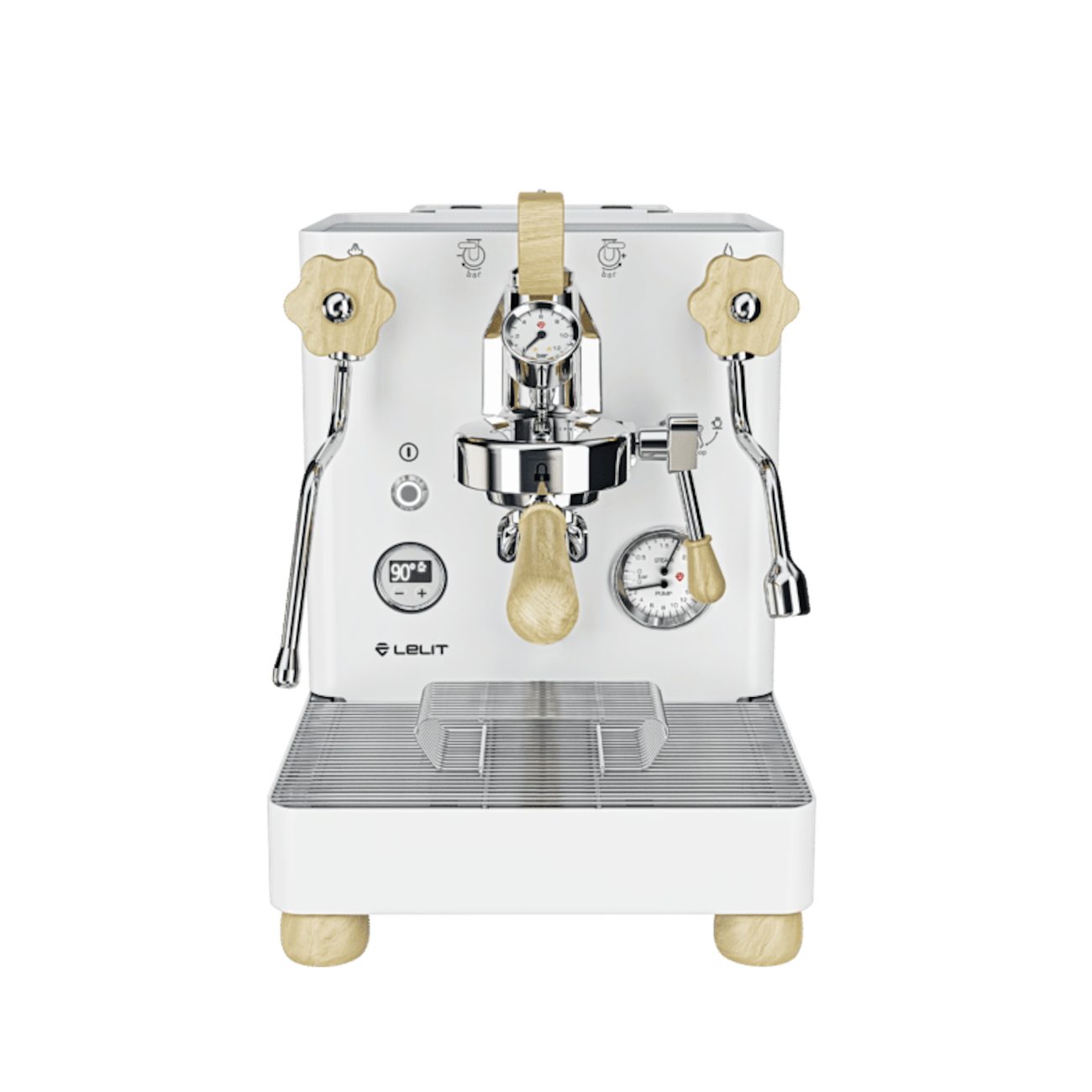 Lelit Bianca V3 Weiß Espressomaschine Frontalansicht
