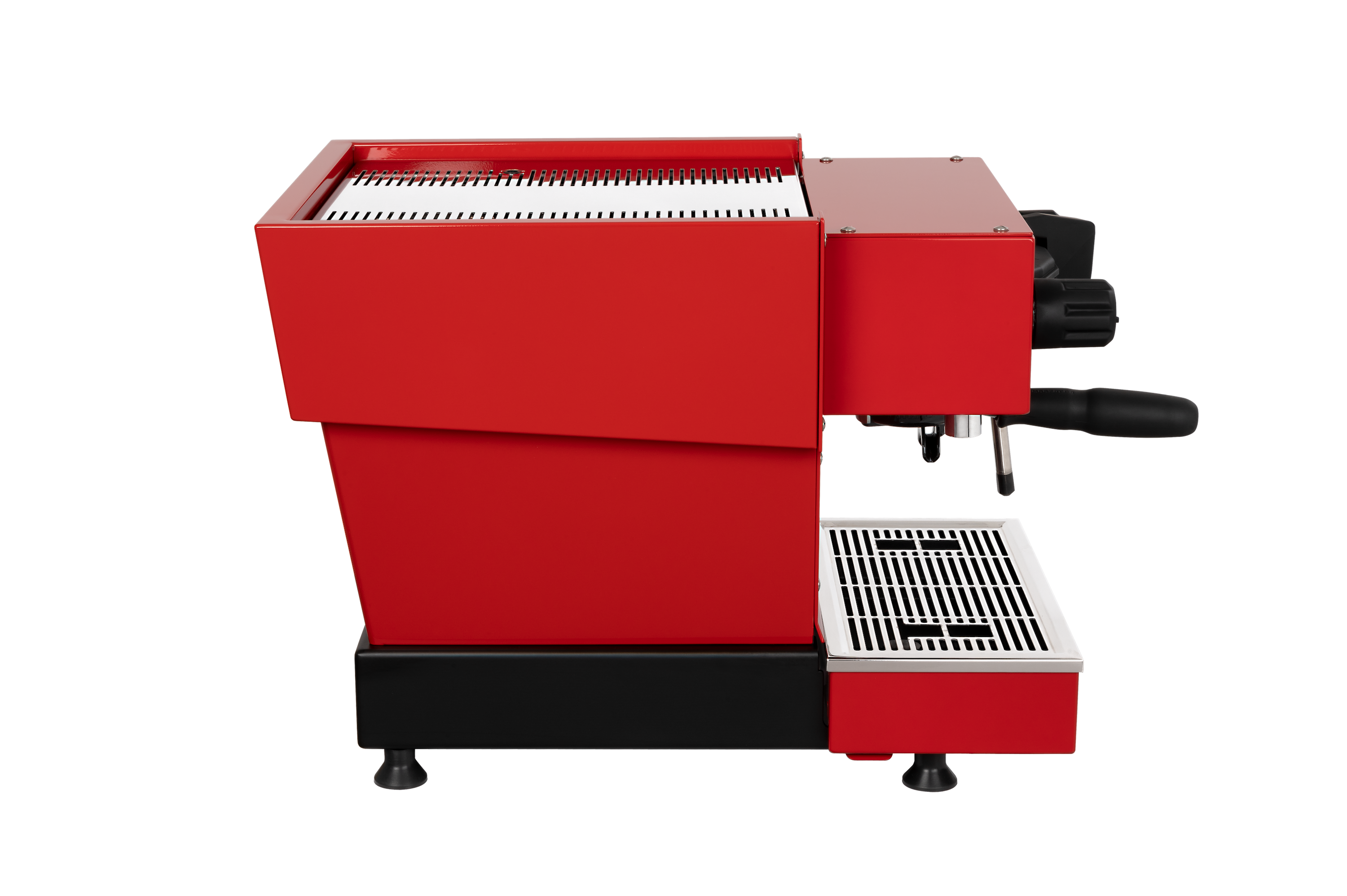 La Marzocco Linea Mini R in Rot Seitenansicht links