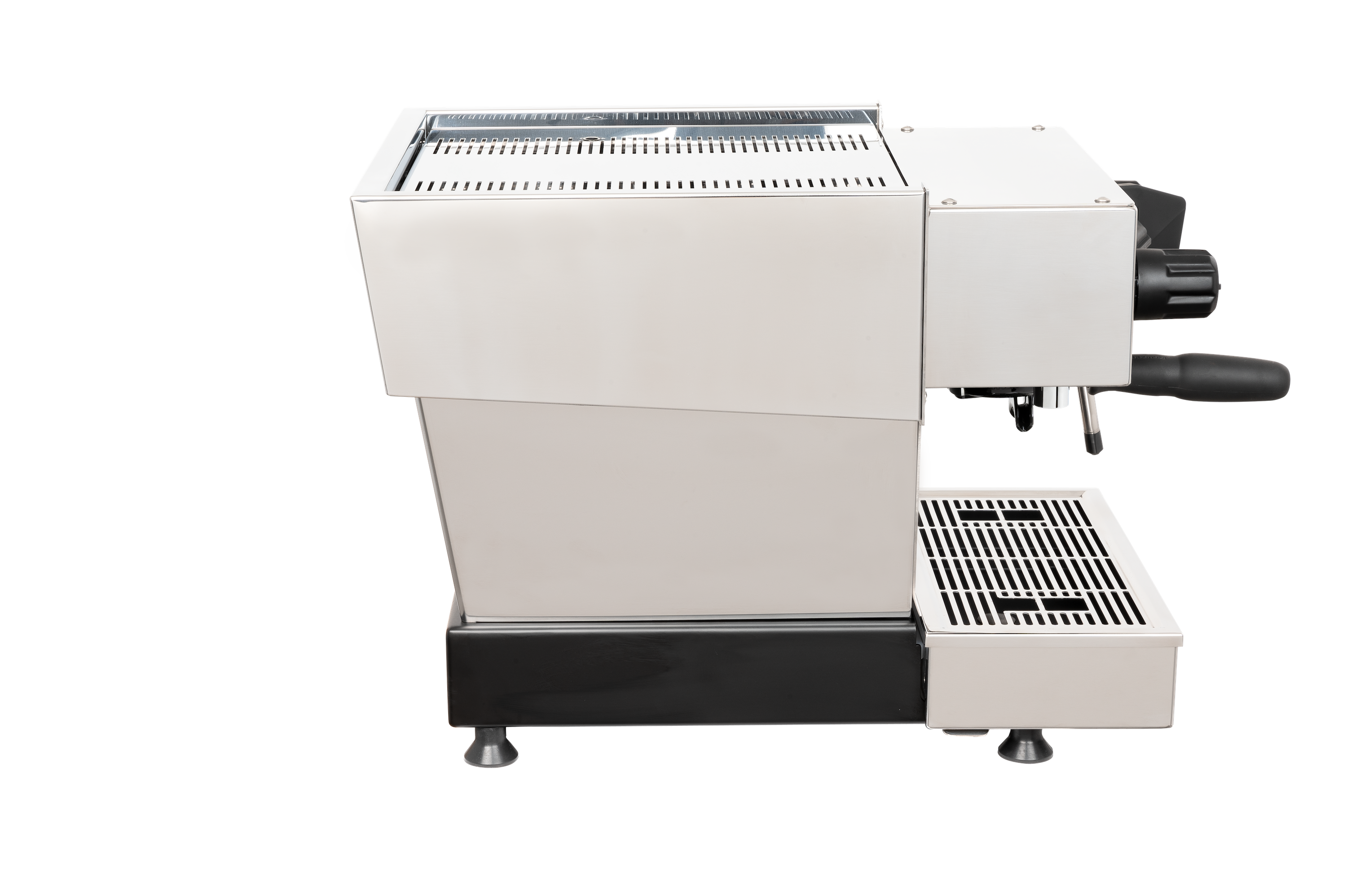 La Marzocco Linea Mini R in Edelstahl Seitenansicht links