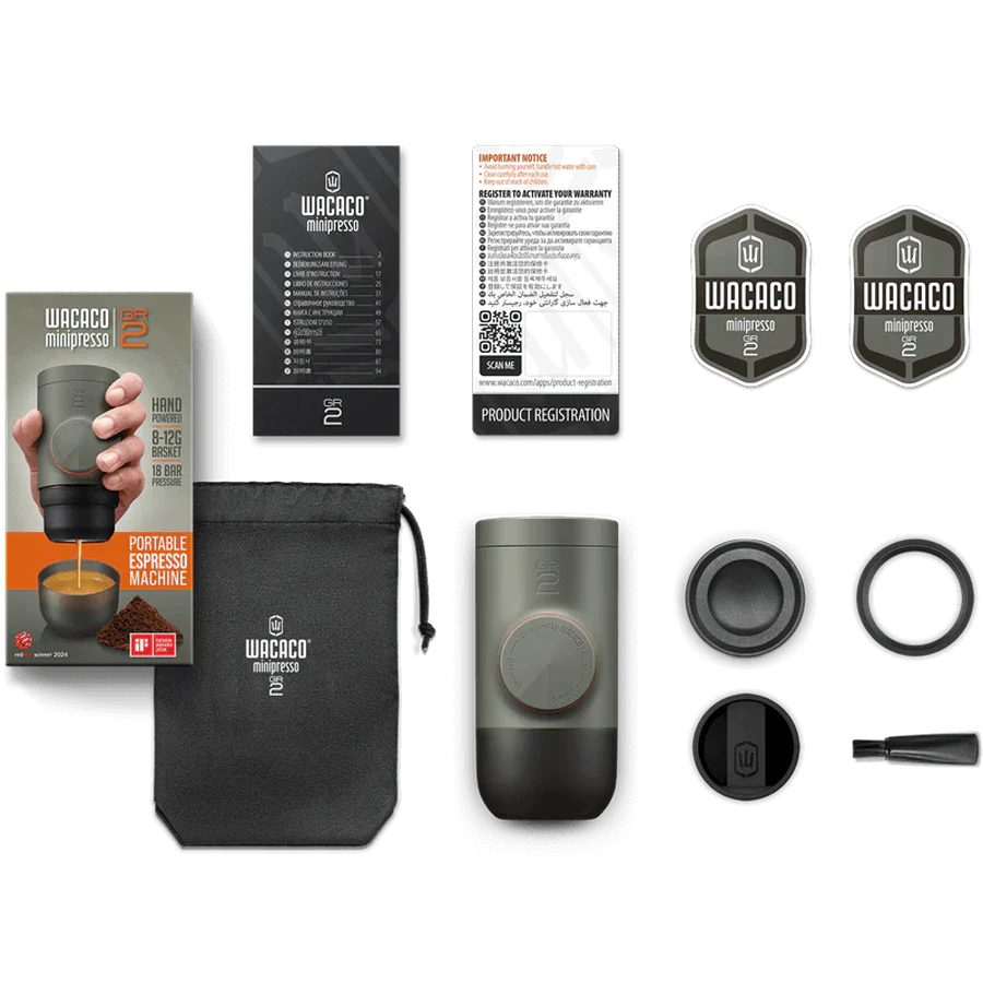Máquina de espresso portátil Wacaco Minipresso GR2 para llevar