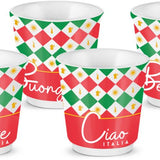 Bialetti Ciao Italia Espressobecher im 4er-Set mit italienischem Tricolore-Design