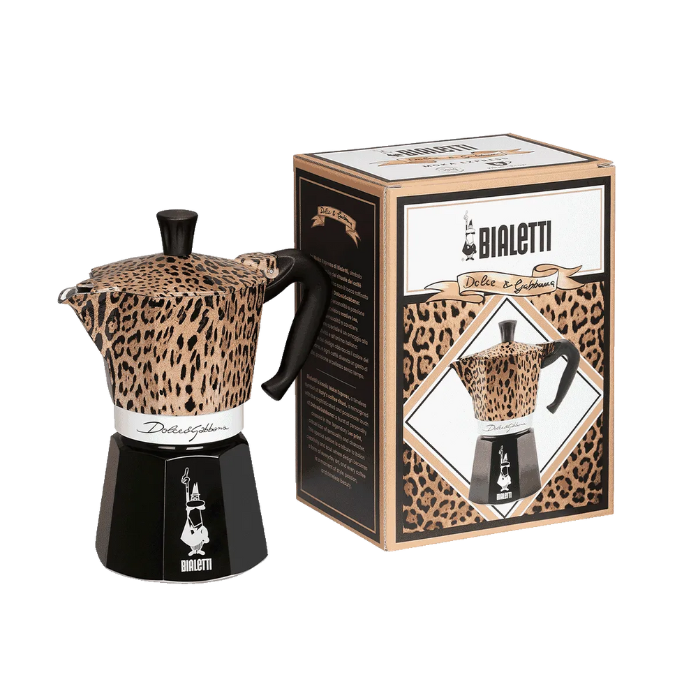 Bialetti x Dolce & Gabbana Leopardo Moka Express – Espressokocher, 6 Tassen
