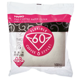 Hario V60 Papierfilter Größe 03, 100 Stück, für unverfälschtes Kaffeearoma.