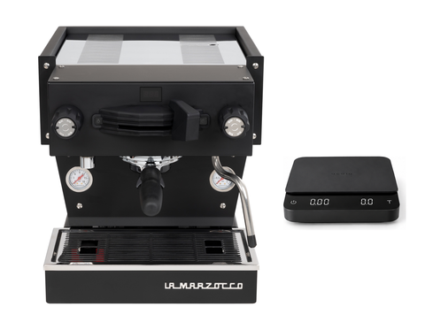 La Marzocco Linea Mini R mit Waage – Schwarz Connected Espresso Bundle