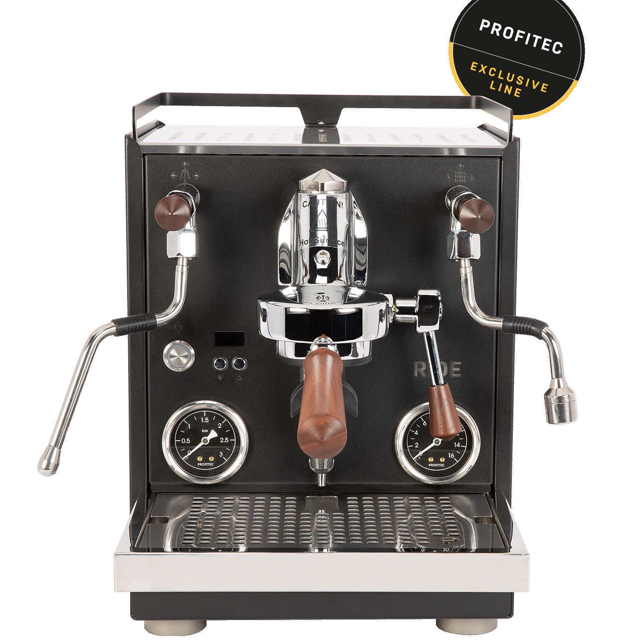Profitec RIDE Exclusive Line Schwarz Frontalansicht