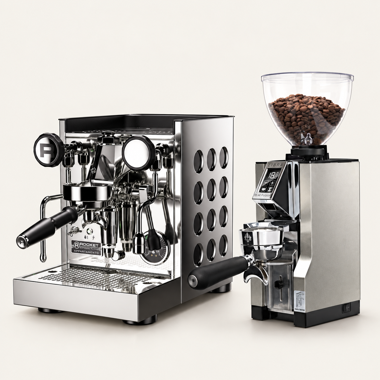 Rocket Appartamento TCA Chrom/Schwarz mit Eureka Libra 65 AP Chrom