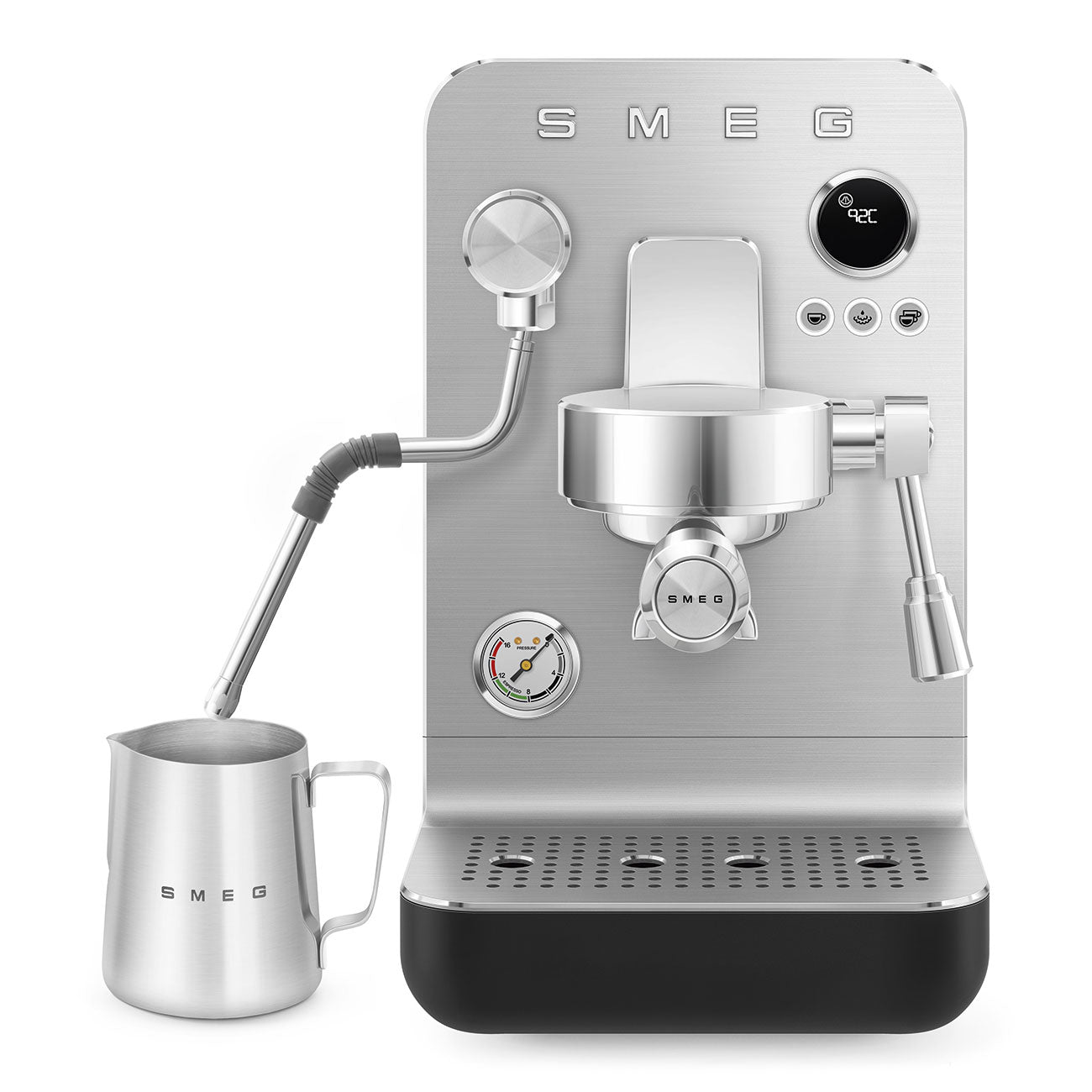 Smeg Mini Pro EMC02 Schwarz Detailansicht Dampflanze