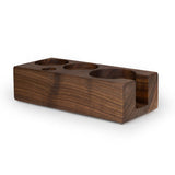 Brewspire Tampingstation Quattro längs Nuss – Tamperstation aus Holz für 58 mm Siebträger
