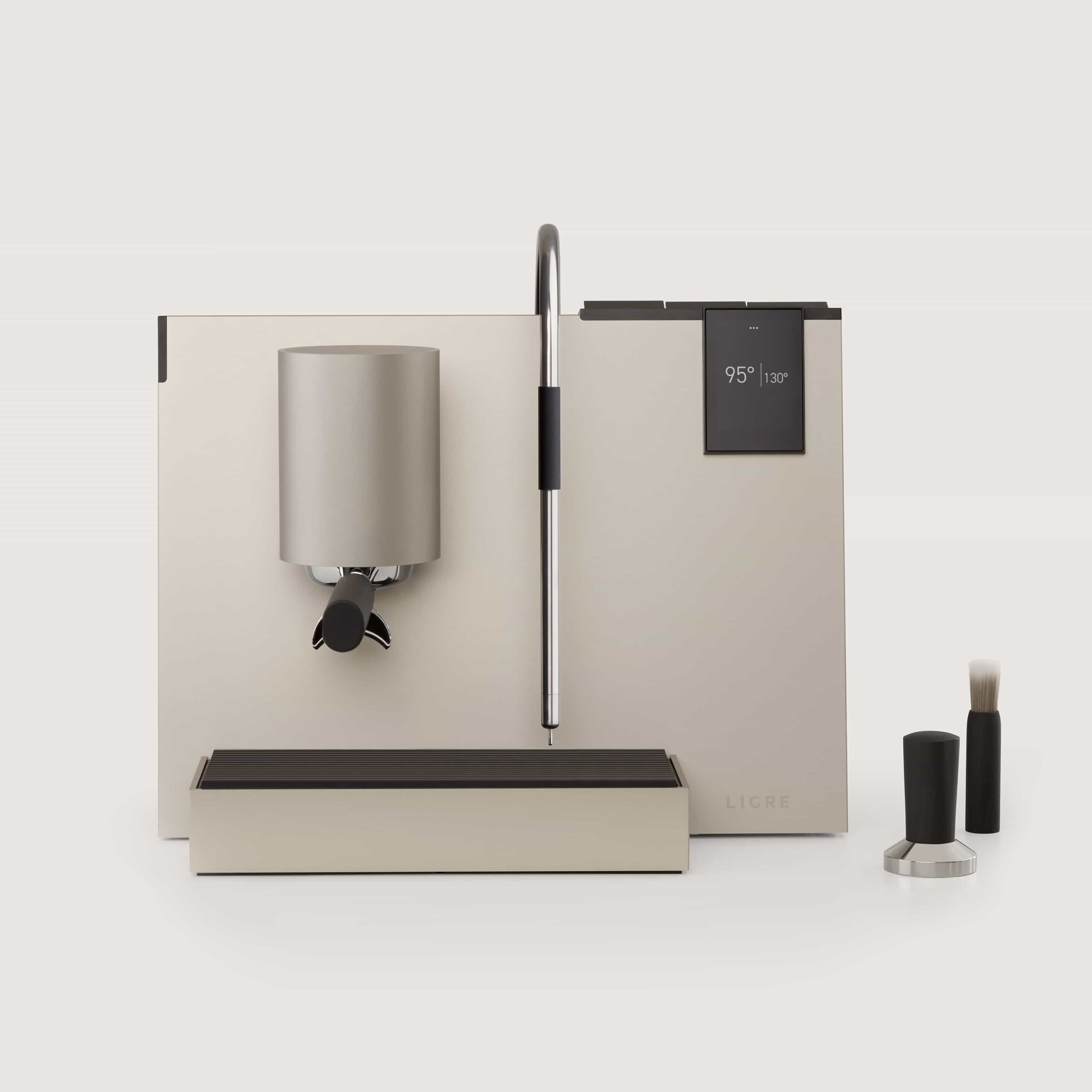 LIGRE Youn Silver-Beige mit Beech Stained Frontalansicht