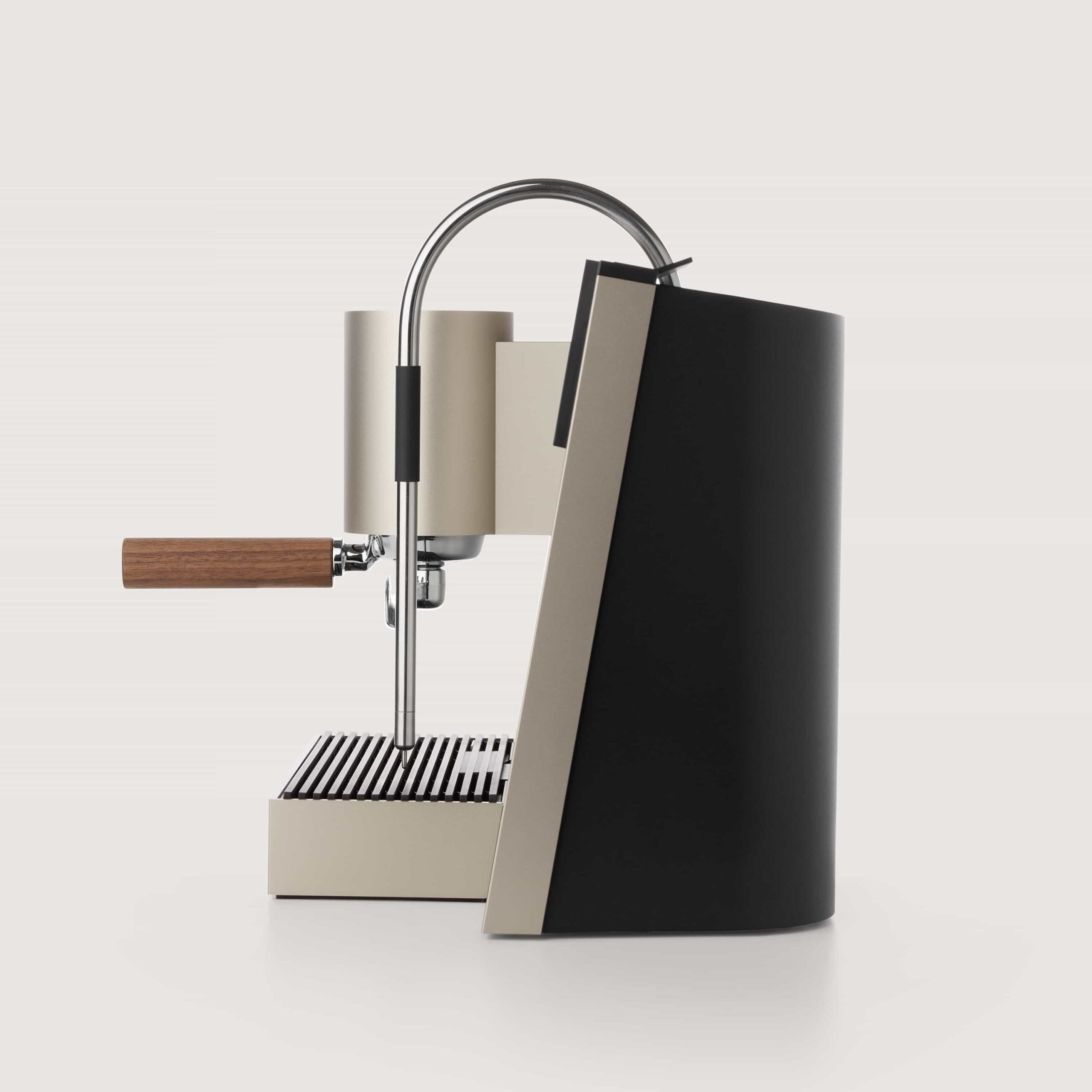 LIGRE Youn Silver-Beige mit Walnut Detailansicht